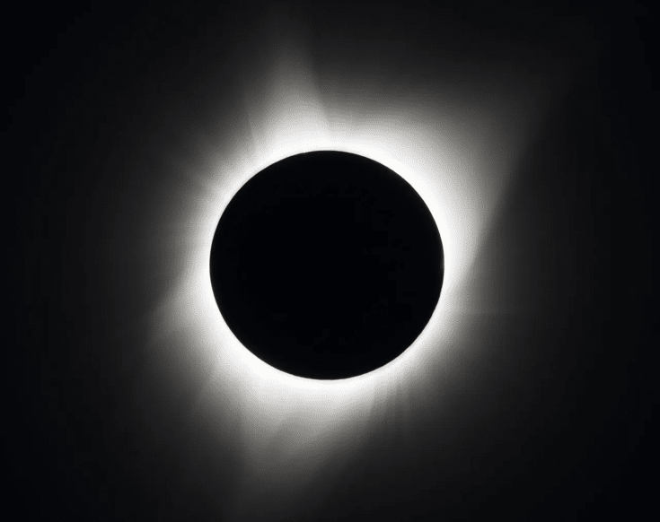 Fig 4. Eclipse solar total en México 8 de abril de 2024