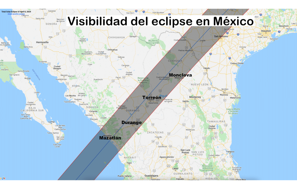 Fig 8. Eclipse solar total en México 8 de abril de 2024