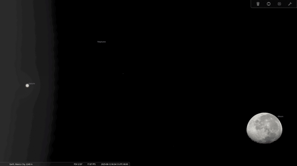 Fig 3. Calendario de Eventos Astronómicos de Agosto 2025